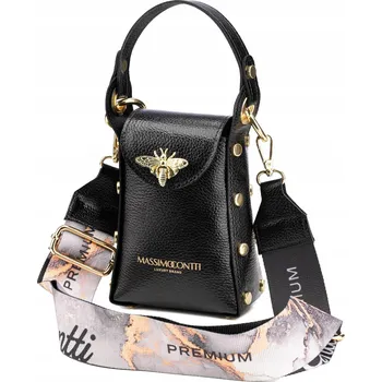 Kabelka Taška kabelka přes rameno MASSIMO CONTTI, eko kůže černá