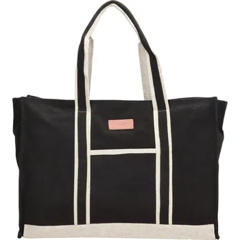 Plážová taška Černá plážová taška s dlouhými rukojeťmi "Luelle"