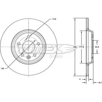 Brzdový kotouč Brzdový kotouč TOMEX TX 73-08