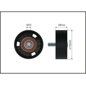 Vratná/vodicí kladka, klínový žebrový řemen CAFFARO 375-99 SC