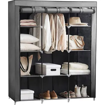 Šatní skříň Skříň Retoo 113 148 x 172,5 x 42 cm, odstíny šedé