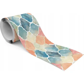 Fototapeta Samolepicí Ozdobný Pás na Tapety Bordura Barevné ORNAMENTY Akvarely