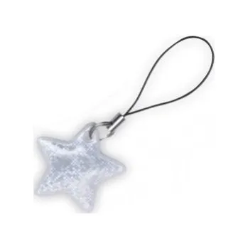 Taháček reflexní na zip Hvězda bílá