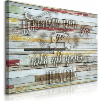 Obraz OBRAZ DO LOŽNICE OBÝVACÍHO POKOJE PRKNA CITÁT NÁPIS MOTIVAČNÍ STYL BOHO 40x30