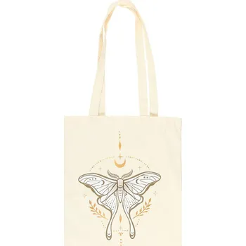 Nákupní taška Light Luna Moth taška - Elegantní plátěná taška s motivem luna můry