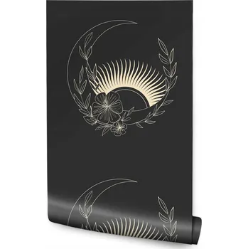 Tapeta Tapeta do ložnice Slunce Měsíc Květiny Listy