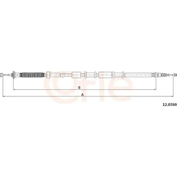 Auto-moto Tažné lanko, parkovací brzda COFLE 12.0769
