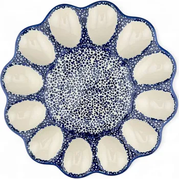 Talíř Talíř na vajíčka, stojan na vejce dek. MAGM Ceramika Bolesławiec