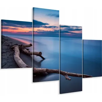 Obraz Čtyřdílný obraz Pláž Moře Krajina 3D 240x150 cm