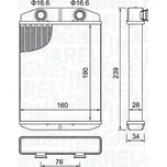 Výměník tepla, vnitřní vytápění MAGNETI MARELLI 350218507000
