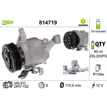 Klimatizace automobilu Kompresor, klimatizace VALEO 814719