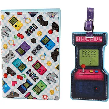 SET jmenovka a obal na pas Game Over - Praktický cestovní doplněk pro herní nadšence