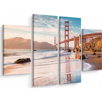 Obraz Obraz Čtyřdílný Most ARCHITEKTURA Pláž 3D 80x60