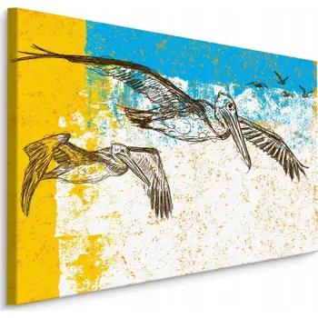 Obraz Obraz na plátně PTAKI Pelikáni Rackové Retro 40x30