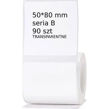 Speciální papír NIIMBOT Samolepky 50x80 mm 90 kusů PRŮHLEDNÉ Etikety pro tiskárny řady B