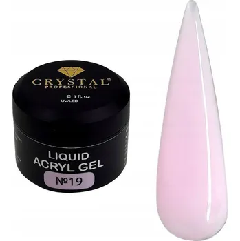 Lak na nehty Gel na posílení nehtů Liquid Acryl Gel 19 CRYSTAL PROFESSIONAL 30 ml