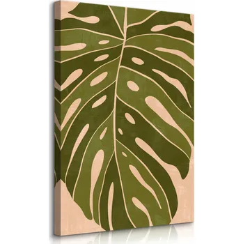 Obraz OBRAZ DO OBÝVÁKU TROPICKÉ LISTY MONSTERY BOHO STYL PŘÍRODA 50x70