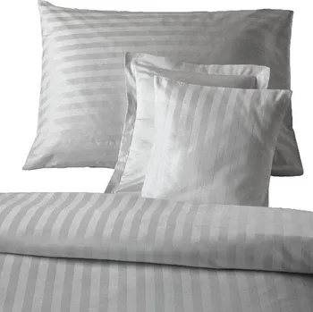 Povlečení Dadka Atlas grádl šedý proužek 20 mm, 140 × 200, 70 × 90 cm