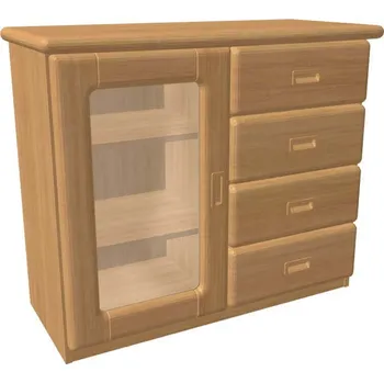 Komoda Komoda JELÍNEK REBEKA E2SZ Buk, Černá