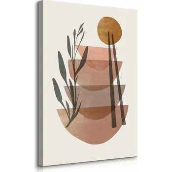 Obraz OBRAZ NA ZEĎ AKVARELY STYL BOHO PŘÍRODA ABSTRAKCE 60x90