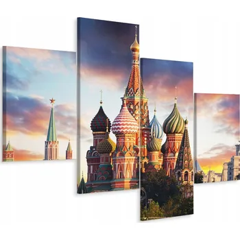Obraz Čtyřdílný obraz Moskva Kreml Katedrála 3D 120x75
