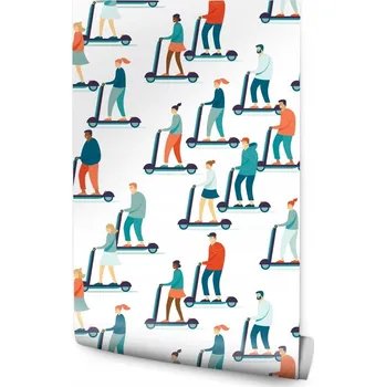 Fototapeta Tapeta na zeď – Moderní, pro mládež – Koloběžky