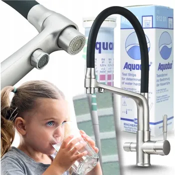 Vodovodní baterie Stojánková kuchyňská baterie Ari Flexible černá, stříbrná, šedá