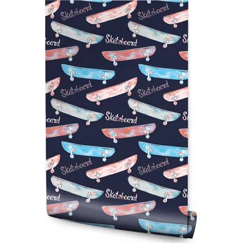 Fototapeta Tapeta pro mládež barevné skateboardy nápisy