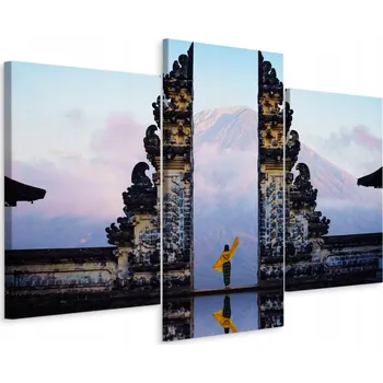 Obraz Obraz TRYPTYCH Balijský chrám 3D efekt 150x100