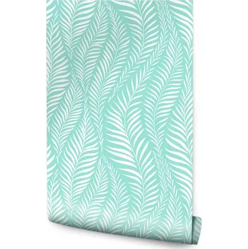 Fototapeta Tapeta Listy na Tyrkysovém Pozadí /680087023