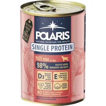 Polaris Single Protein paté Pes Vepřová, konzerva 400 g PRODEJ PO BALENÍ (6 ks)
