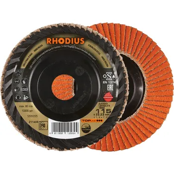 Brusný kotouč RHODIUS Lamelový brusný kotouč JUMBO LONGLIFE TRIM 115 x 22,23 P60 TOPline