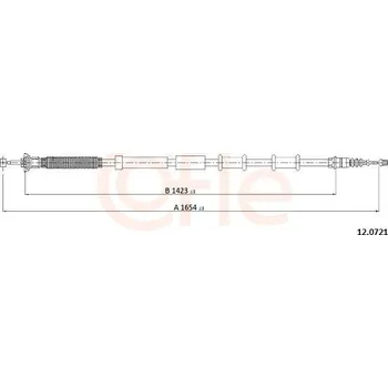 Lanko parkovací brzdy Tažné lanko, parkovací brzda COFLE 92.12.0721