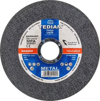 Řezný kotouč Řezací kotouč na kov PREMIUM 125x1.0 Tediam