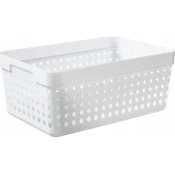 Úložný box Univerzální koš Plast Team bílý plast 10x15,8x23,8 cm