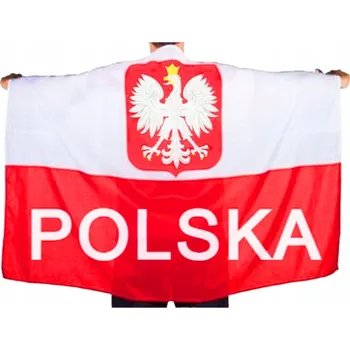 Vrták Pelerína pro FANOUŠKY Vlajka POLSKÝ s ERBEM 90X150CM