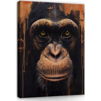 Obraz OBRAZ OPICE GORILA ZVÍŘATA NA PLÁTNĚ NA ZEĎ DO LOŽNICE OBÝVÁKU 60x40