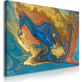 Obraz OBRAZ DO OBÝVÁKU MODERNÍ VZOR ABSTRAKCE STYL GLAMOUR 90x60