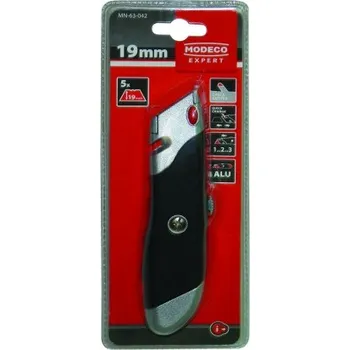 Pracovní nůž MODECO Kovový Nůž na trapézové čepele 19 mm