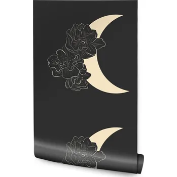 Fototapeta Tapeta do obýváku MĚSÍCE Květiny Vesmír Abstrakce