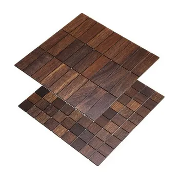 Obklad Wodewa DUB TABÁK mozaika 2D - dřevěný obklad do koupelny a kuchyně 30 x 30 mm