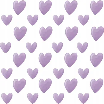Obraz Nálepky Na Zeď pro děti Fialová srdíčka SRDÍČKA SADA