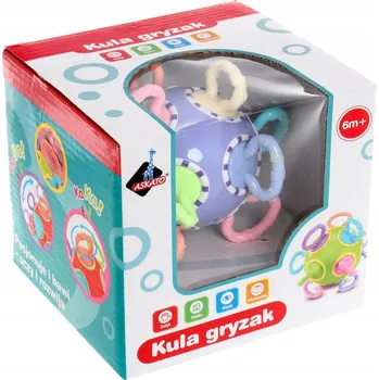 Hračka pro nejmenší Senzorická hračka Askato Kulička Kousátko 103556