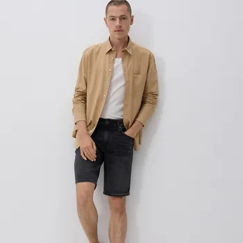 Pánské kalhoty Reserved - Džínové šortky slim fit - šedá - 6114L-90J - 6114L-90J-36