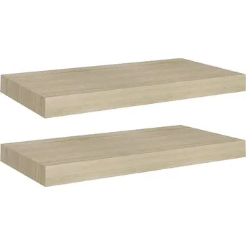 Obývací pokoj Plovoucí nástěnné police 2 ks dubové 50 × 23 × 3,8 cm MDF