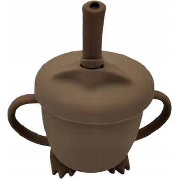 Silikonový hrneček se slámkou pro děti