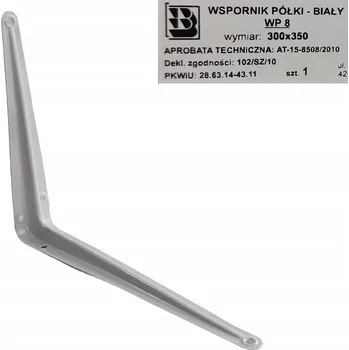 police Držák police 300 x 350 bílý WP-08BI Wkręt-met 1 kus