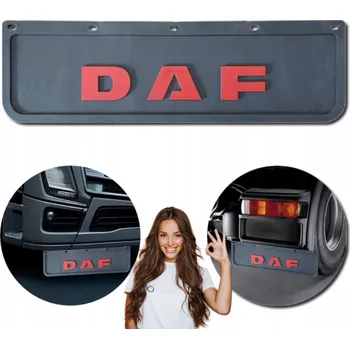 Blatník karosérie Zástěrka blatníku DAF, lisovaná, TiR, černá-červená