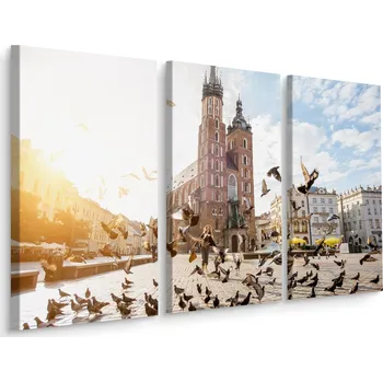 Obraz Obraz tryptyk Krakov Bazylika Památky 3D 60x40