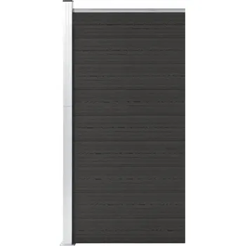 Plot Plotový panel z WPC, 95 x 186 cm, černý